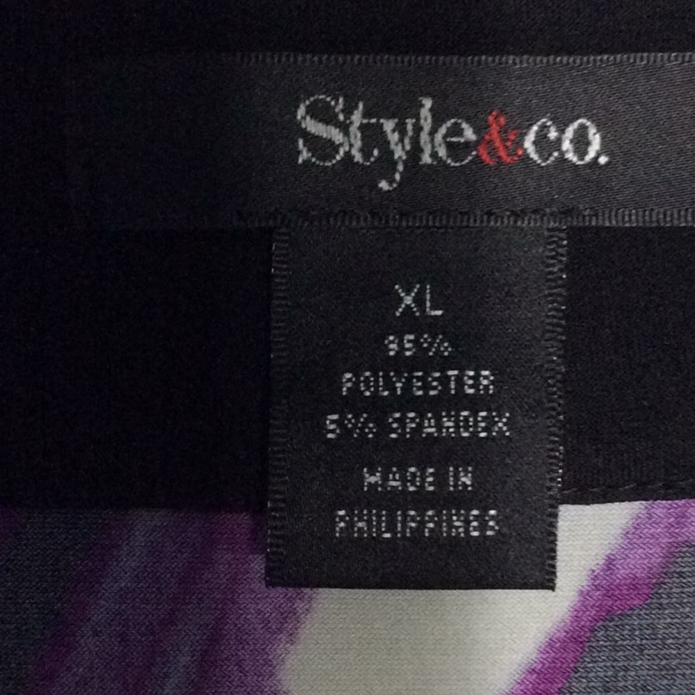 Multicolored tunic with black blocking. A22 - Picture 4 of 4